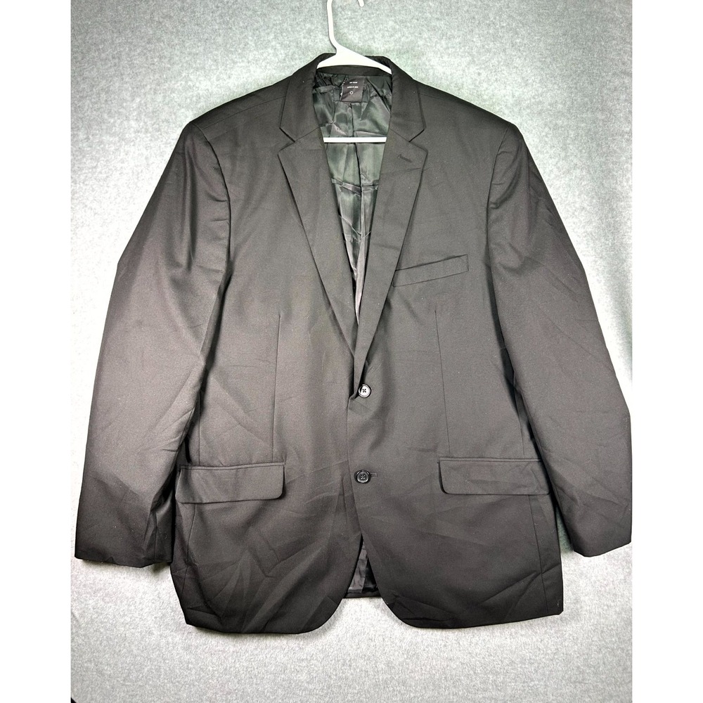 Stain* Attention Blazer Jacket Mens XL Black Formal Notch Lapel Single Breasted